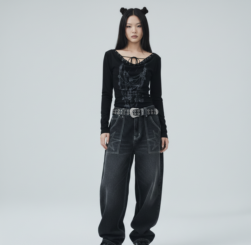 VALVE2K CHAIN DRAPE STUD LONGSLEEVE