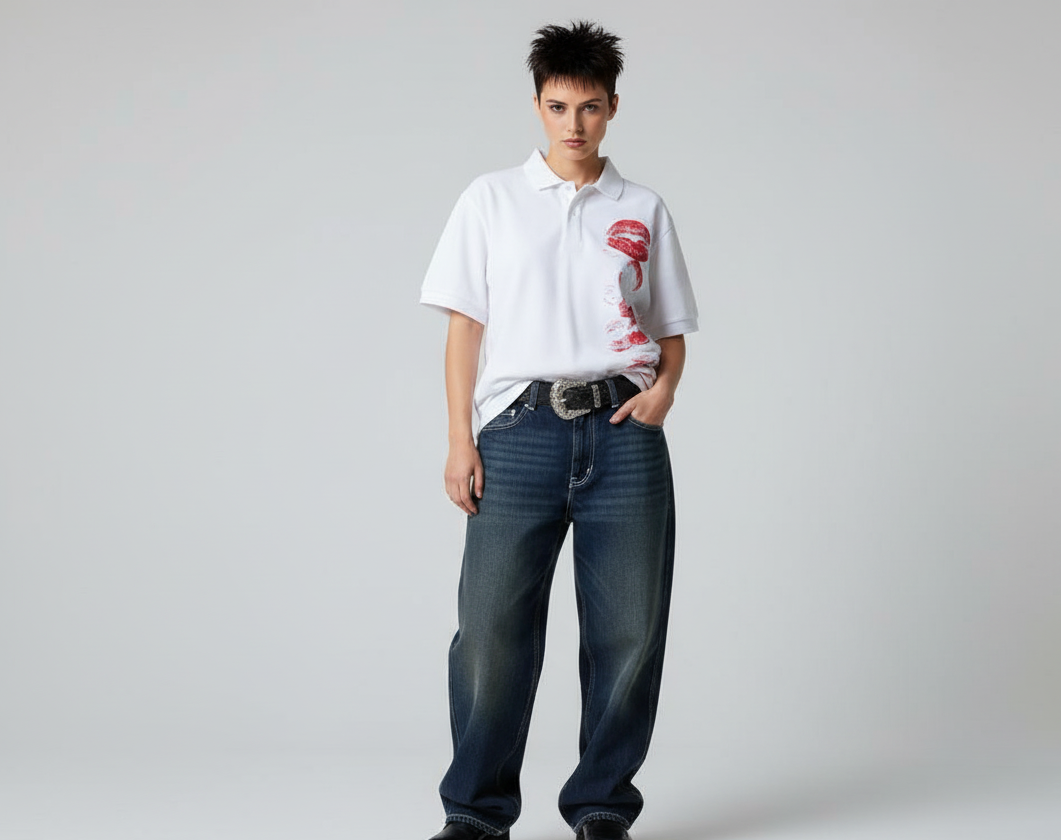 VALVE2K KISS MARK GRAPHIC POLO