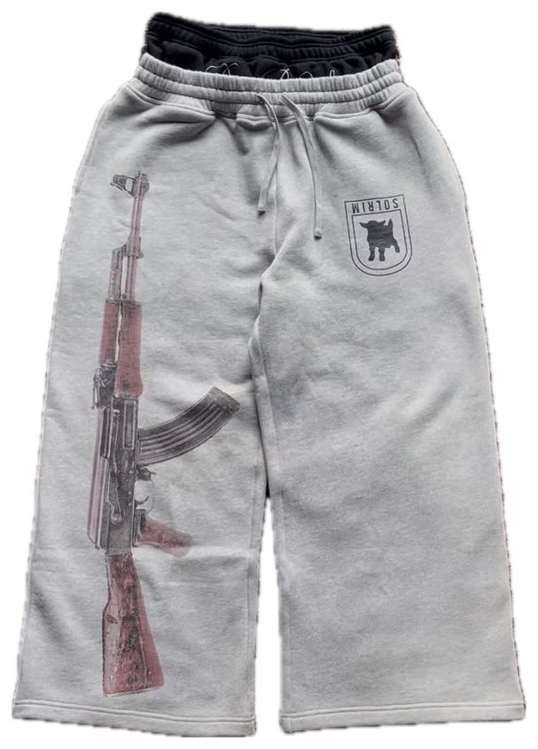VALVE2K DOUBLE-WAIST RIFLE GRAPHIC SWEATPANTS