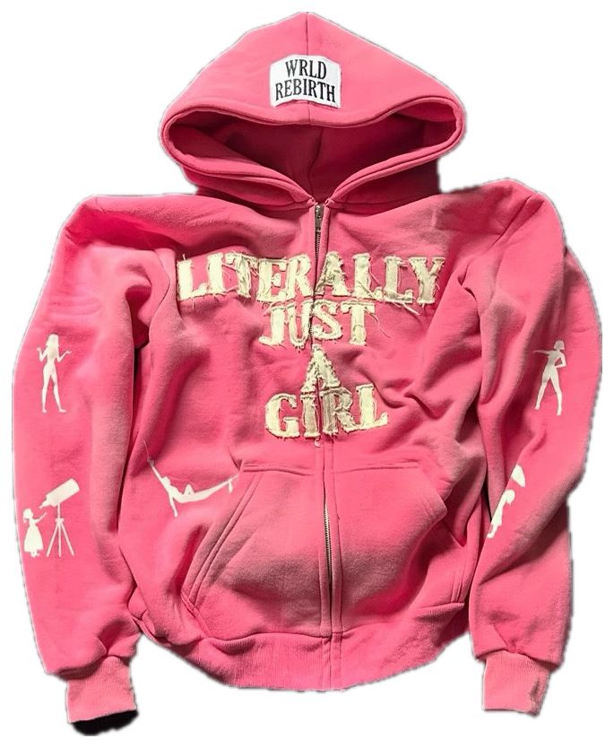 VALVE2K LITERALLY JUST A GIRL ZIP HOODIE