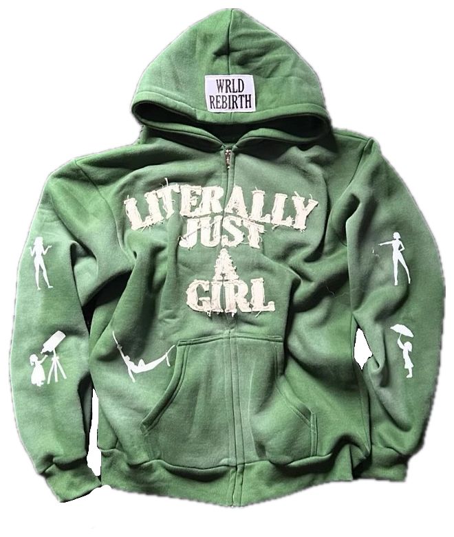 VALVE2K LITERALLY JUST A GIRL ZIP HOODIE
