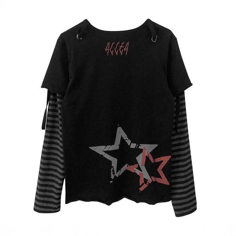 VALVE2K STAR STRIPE LAYER TEE