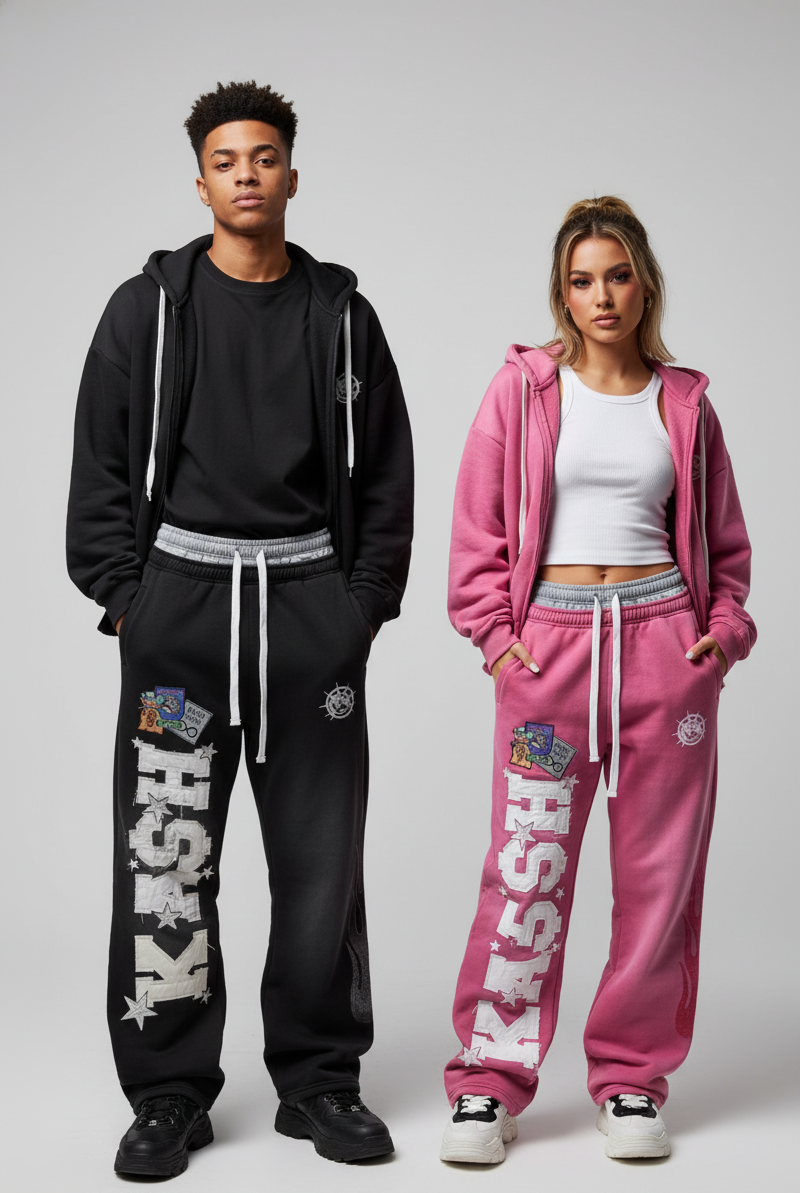 VALVE2K KASH STAR APPLIQUÉ SWEATPANTS