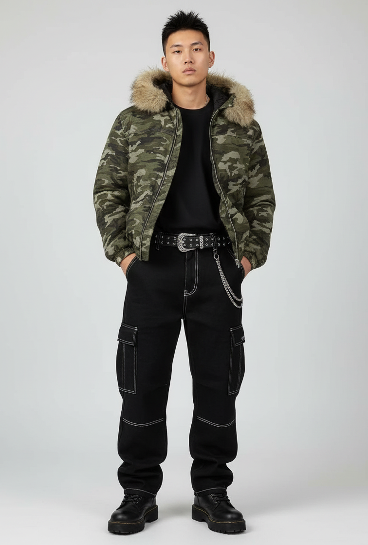VALVE2K CAMO FUR-TRIM RIPSTOP BOMBER