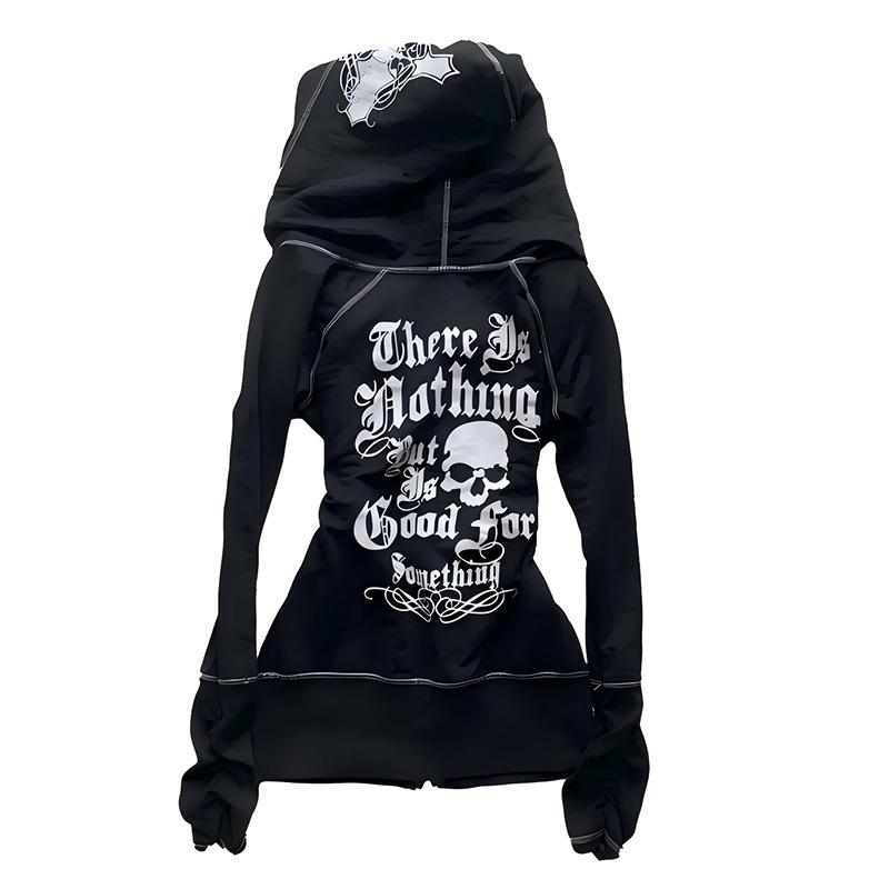 VALVE2K LEOPARD HOOD GOTH ZIP HOODIE